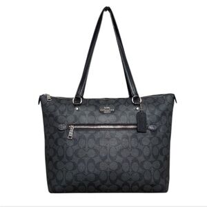 Coach Black Signature Tote Bag